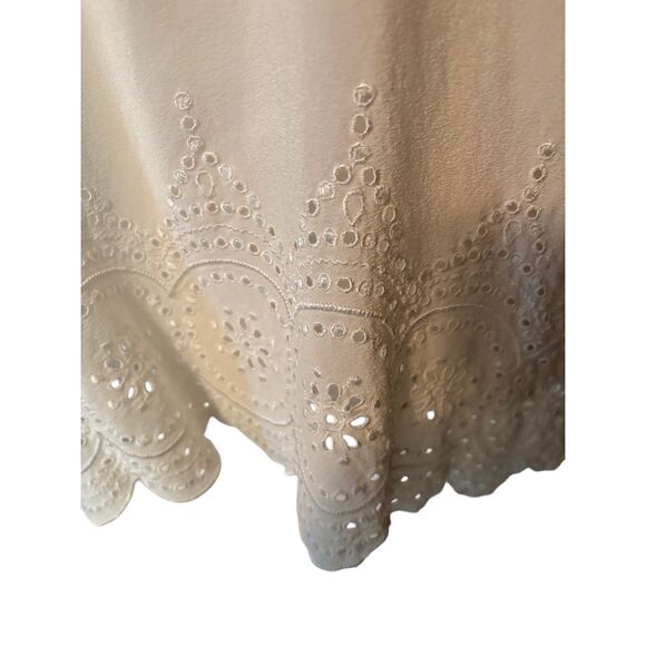 Womens Top, 100% silk, size medium, embroidered, pierced, unique - Picture 2 of 5